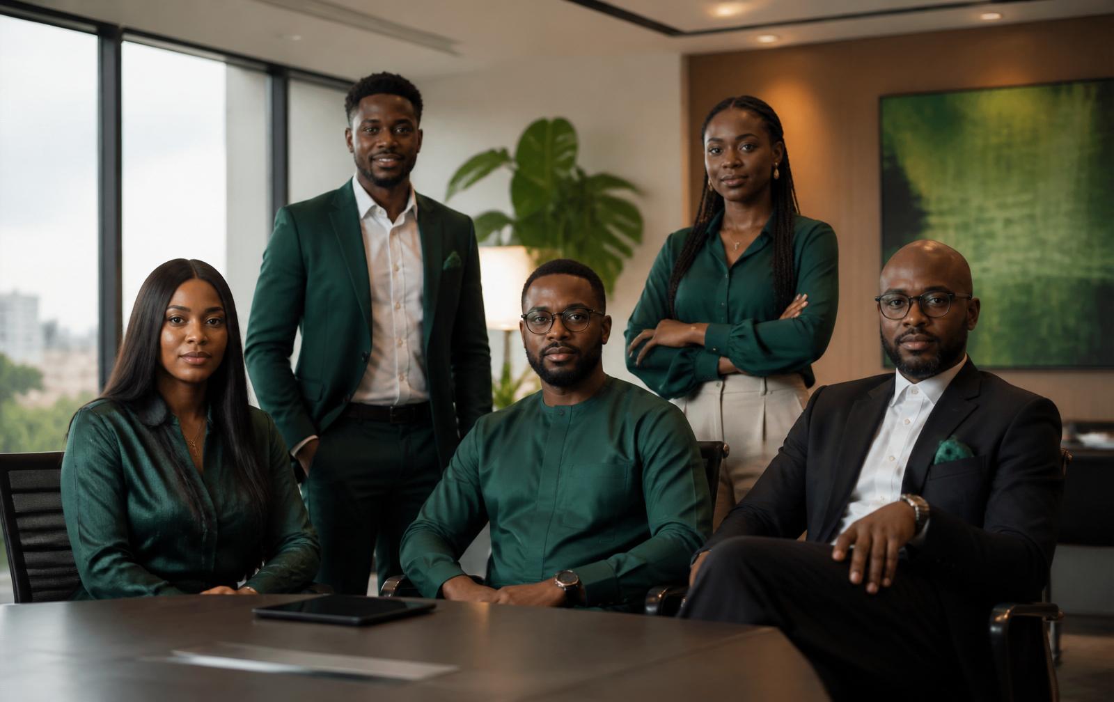 Market360 leadership team in the Freetown office